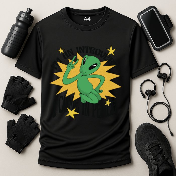 I'm An Introvert I Come In Peace Alien Performance Shirt