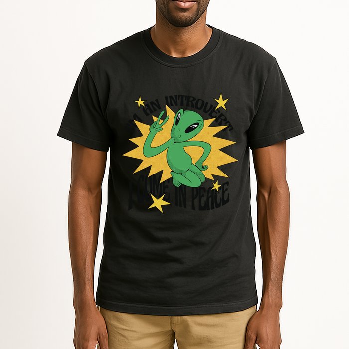 I'm An Introvert I Come In Peace Alien Tall T-Shirt