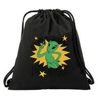 I'm An Introvert I Come In Peace Alien Drawstring Bag