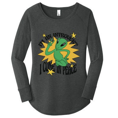 I'm An Introvert I Come In Peace Alien Women's Perfect Tri Tunic Long Sleeve Shirt