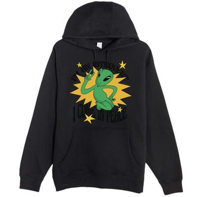 I'm An Introvert I Come In Peace Alien Premium Pullover Hoodie