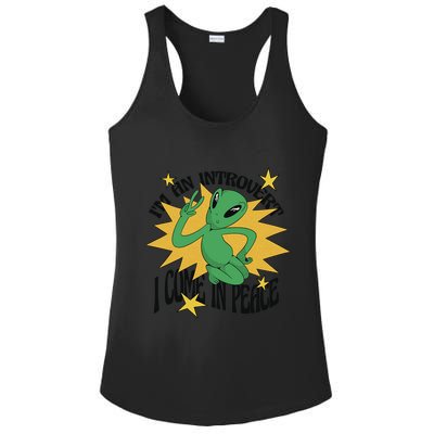 I'm An Introvert I Come In Peace Alien Ladies PosiCharge Competitor Racerback Tank