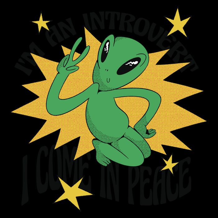 I'm An Introvert I Come In Peace Alien Mousepad