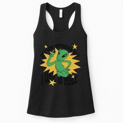 I'm An Introvert I Come In Peace Alien Womens Tank Top