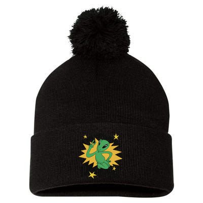 I'm An Introvert I Come In Peace Alien Pom Pom 12in Knit Beanie