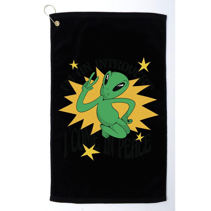 I'm An Introvert I Come In Peace Alien Golf Towel