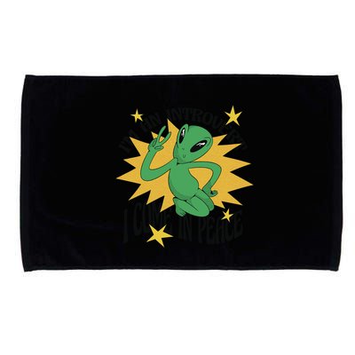 I'm An Introvert I Come In Peace Alien Microfiber Hand Towel