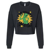 I'm An Introvert I Come In Peace Alien Cropped Pullover Crew