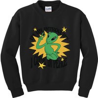 I'm An Introvert I Come In Peace Alien Kids Sweatshirt