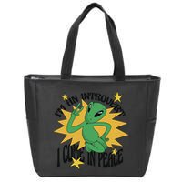 I'm An Introvert I Come In Peace Alien Zip Tote Bag