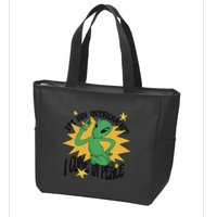 I'm An Introvert I Come In Peace Alien Zip Tote Bag