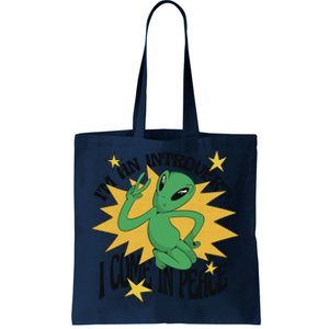 I'm An Introvert I Come In Peace Alien Tote Bag