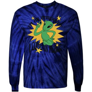 I'm An Introvert I Come In Peace Alien Tie-Dye Long Sleeve Shirt