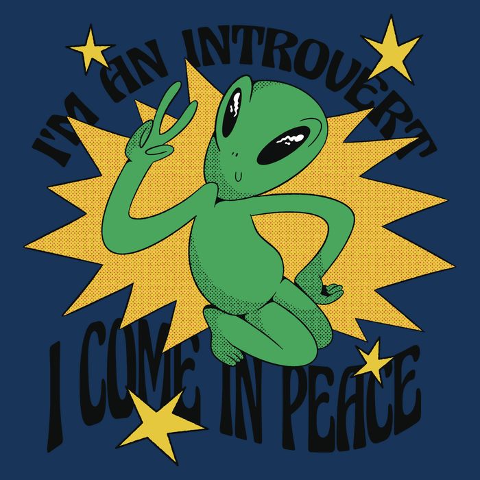 I'm An Introvert I Come In Peace Alien Infant Baby Jersey Bodysuit
