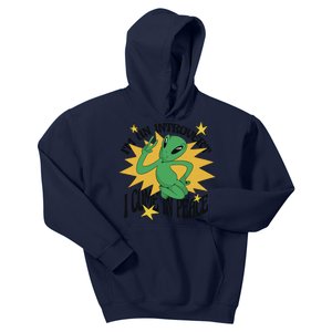 I'm An Introvert I Come In Peace Alien Kids Hoodie