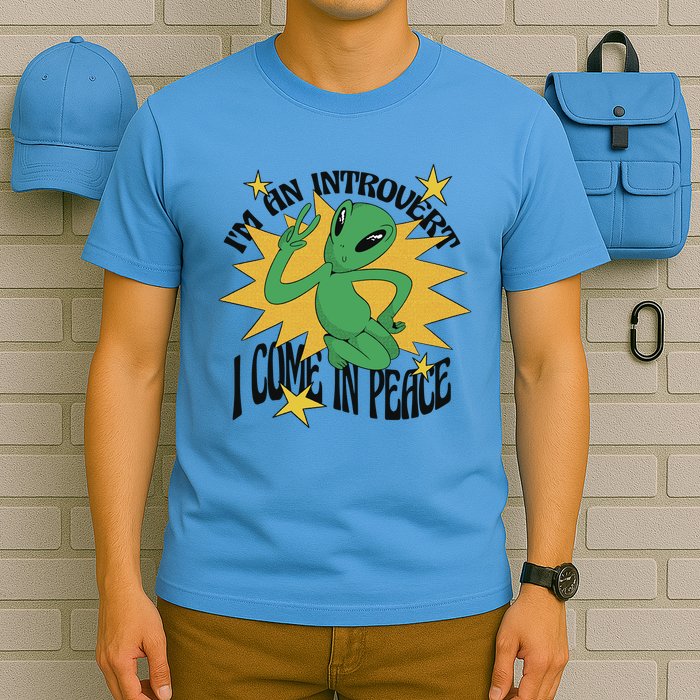 I'm An Introvert I Come In Peace Alien T-Shirt