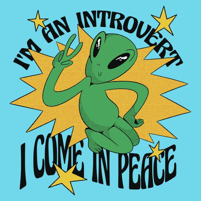 I'm An Introvert I Come In Peace Alien T-Shirt
