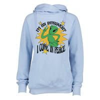 I'm An Introvert I Come In Peace Alien Womens Funnel Neck Pullover Hood