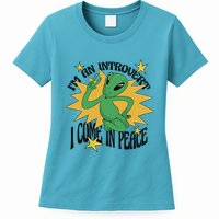 I'm An Introvert I Come In Peace Alien Womens T-Shirt