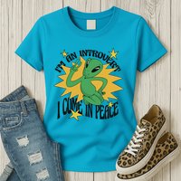 I'm An Introvert I Come In Peace Alien Womens T-Shirt