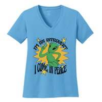 I'm An Introvert I Come In Peace Alien Women's V-Neck T-Shirt
