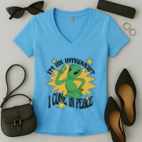 I'm An Introvert I Come In Peace Alien Women's V-Neck T-Shirt