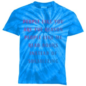 Introvert Antisocial Id Rather Be Reading Gift Kids Tie-Dye T-Shirt