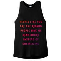 Introvert Antisocial Id Rather Be Reading Gift Ladies PosiCharge Tri-Blend Wicking Tank