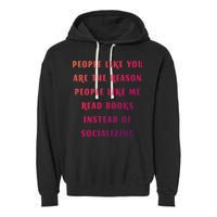 Introvert Antisocial Id Rather Be Reading Gift Garment-Dyed Fleece Hoodie