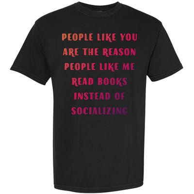 Introvert Antisocial Id Rather Be Reading Gift Garment-Dyed Heavyweight T-Shirt