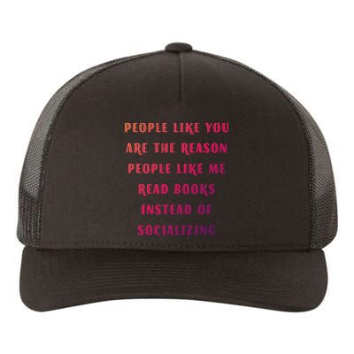 Introvert Antisocial Id Rather Be Reading Gift Yupoong Adult 5-Panel Trucker Hat