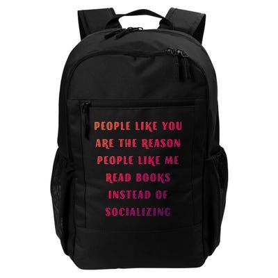 Introvert Antisocial Id Rather Be Reading Gift Backpack