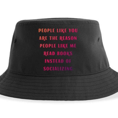 Introvert Antisocial Id Rather Be Reading Gift Sustainable Bucket Hat