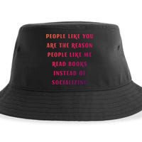 Introvert Antisocial Id Rather Be Reading Gift Sustainable Bucket Hat