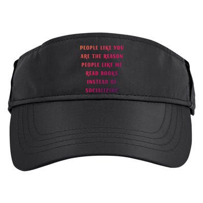 Introvert Antisocial Id Rather Be Reading Gift Adult Drive Performance Visor