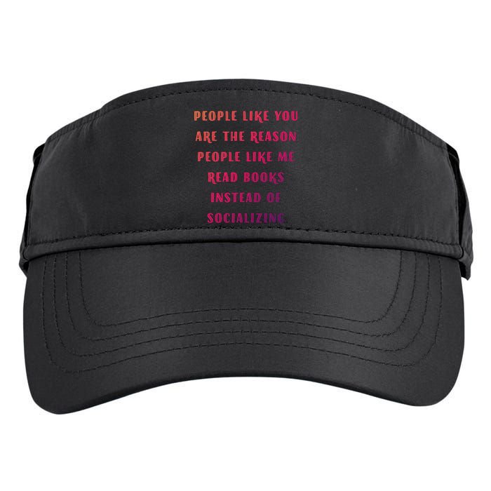 Introvert Antisocial Id Rather Be Reading Gift Adult Drive Performance Visor