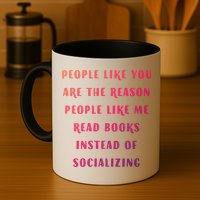 Introvert Antisocial Id Rather Be Reading Gift Mug