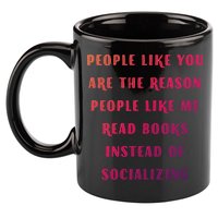 Introvert Antisocial Id Rather Be Reading Gift 11oz C Handle Ceramic Mug