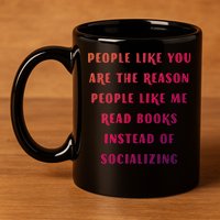 Introvert Antisocial Id Rather Be Reading Gift 11oz C Handle Ceramic Mug