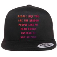 Introvert Antisocial Id Rather Be Reading Gift Flatbill Hat