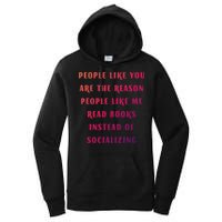 Introvert Antisocial Id Rather Be Reading Gift Women's Pullover Hoodie