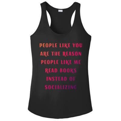 Introvert Antisocial Id Rather Be Reading Gift Ladies PosiCharge Competitor Racerback Tank