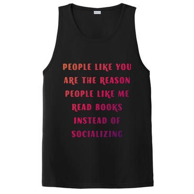 Introvert Antisocial Id Rather Be Reading Gift PosiCharge Competitor Tank