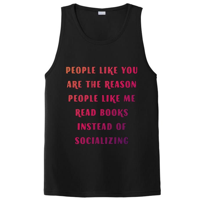 Introvert Antisocial Id Rather Be Reading Gift PosiCharge Competitor Tank