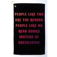 Introvert Antisocial Id Rather Be Reading Gift Golf Towel