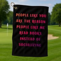 Introvert Antisocial Id Rather Be Reading Gift Golf Towel