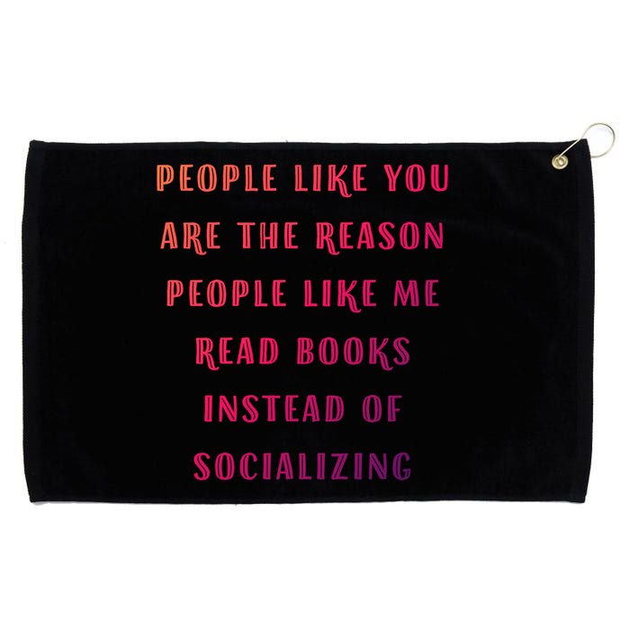 Introvert Antisocial Id Rather Be Reading Gift Grommeted Golf Towel
