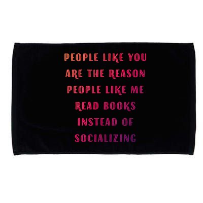 Introvert Antisocial Id Rather Be Reading Gift Microfiber Hand Towel