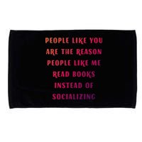 Introvert Antisocial Id Rather Be Reading Gift Microfiber Hand Towel