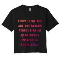 Introvert Antisocial Id Rather Be Reading Gift Crop Top